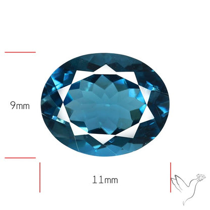 AAA London Blue Topaz Faceted Fine Gemstone
