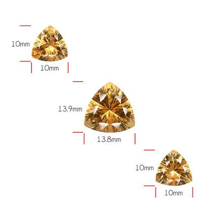 Millennium Cut Citrine Faceted Fine Gemstone Set