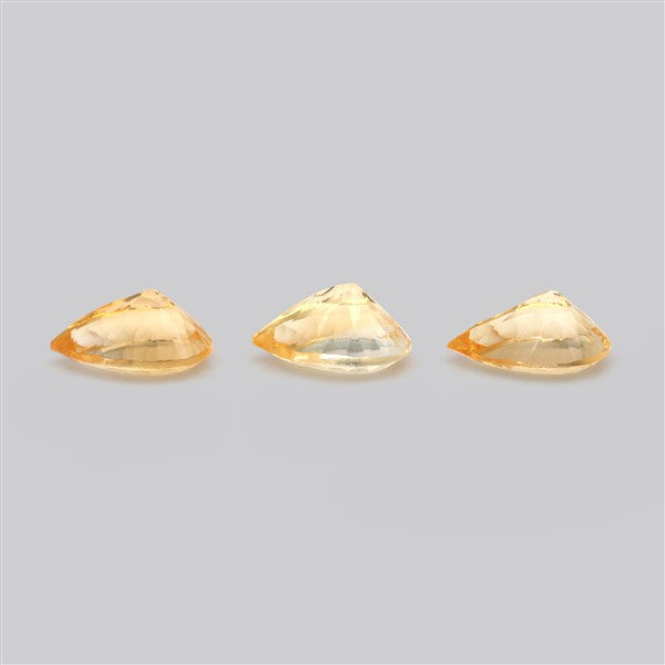 Millennium Cut Citrine Faceted Fine Gemstone Set