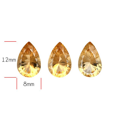 Millennium Cut Citrine Faceted Fine Gemstone Set