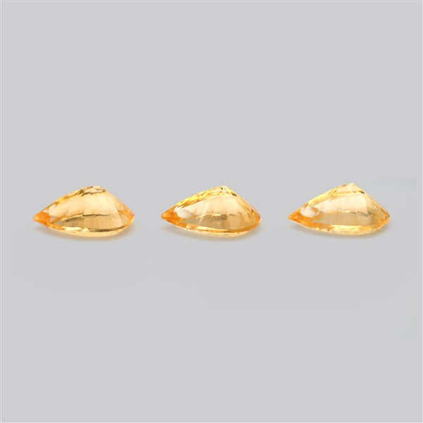 Millennium Cut Citrine Faceted Fine Gemstone Set