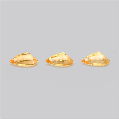 Millennium Cut Citrine Faceted Fine Gemstone Set