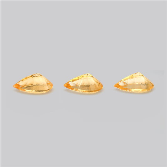 Millennium Cut Citrine Faceted Fine Gemstone Set