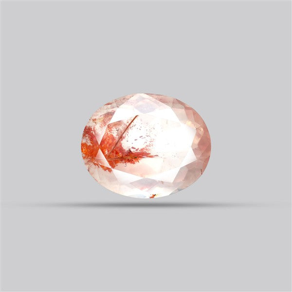 Rare Iron Stained Quartz Faceted Fine Gemstone