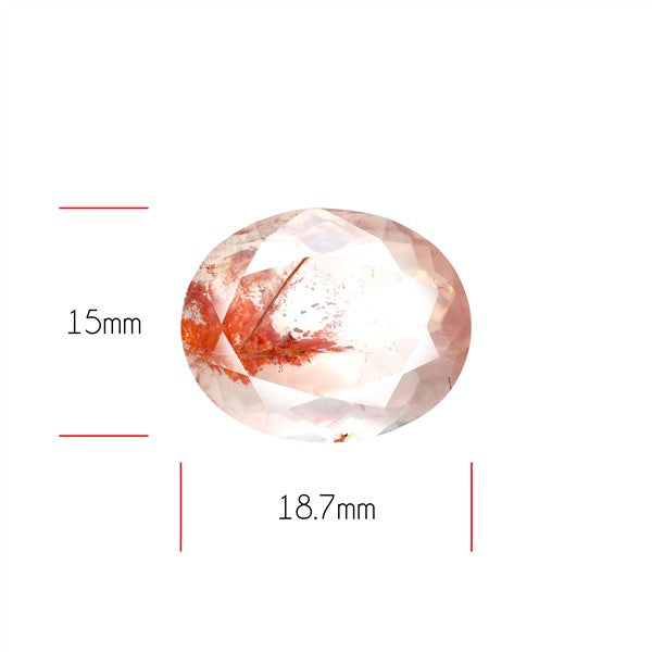 Rare Iron Stained Quartz Faceted Fine Gemstone
