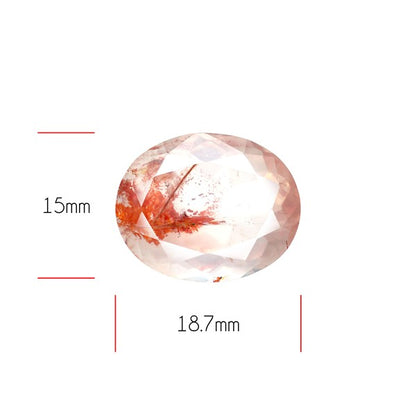 Rare Iron Stained Quartz Faceted Fine Gemstone