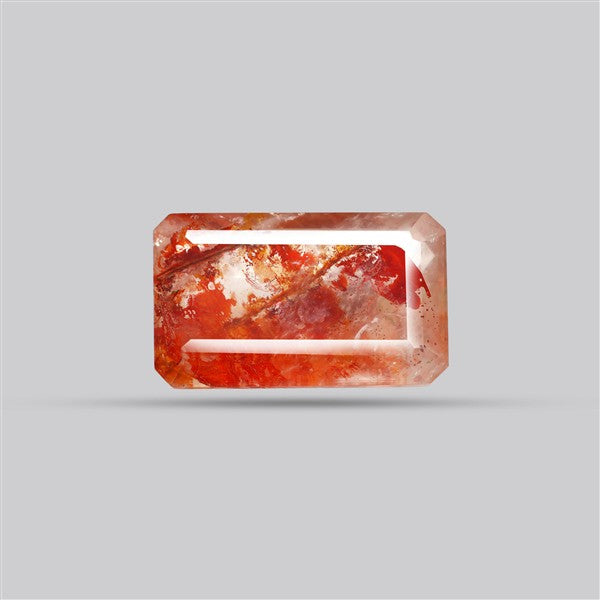 Rare Iron Stained Quartz Faceted Fine Gemstone