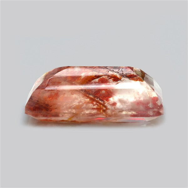 Rare Iron Stained Quartz Faceted Fine Gemstone