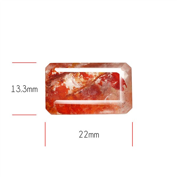 Rare Iron Stained Quartz Faceted Fine Gemstone