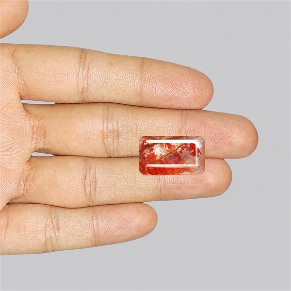 Rare Iron Stained Quartz Faceted Fine Gemstone