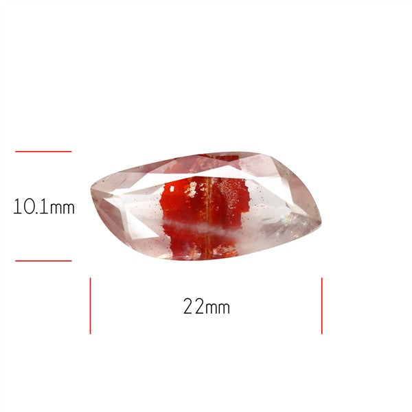 Rare Iron Stained Quartz Faceted Fine Gemstone