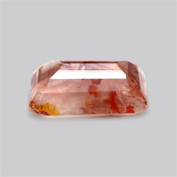 Rare Iron Stained Quartz Faceted Fine Gemstone