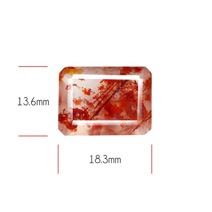 Rare Iron Stained Quartz Faceted Fine Gemstone