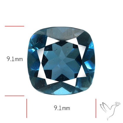 AAA London Blue Topaz Faceted Fine Gemstone