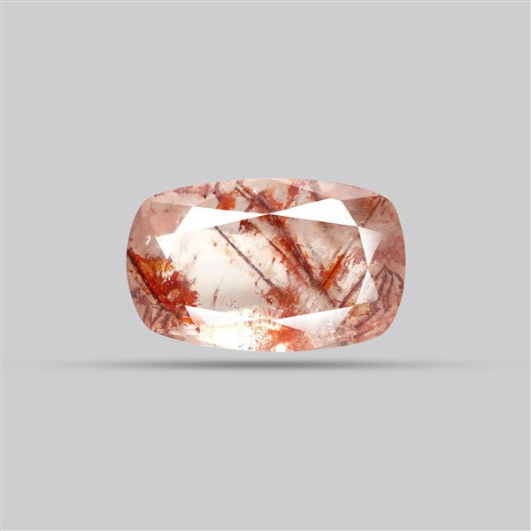 Rare Iron Stained Quartz Faceted Fine Gemstone