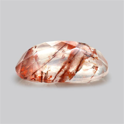 Rare Iron Stained Quartz Faceted Fine Gemstone