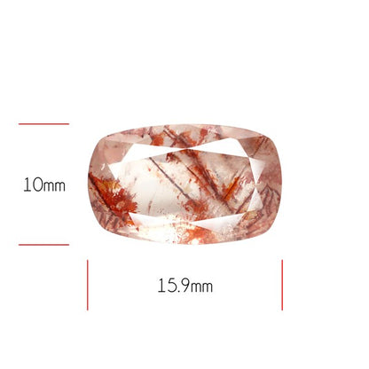 Rare Iron Stained Quartz Faceted Fine Gemstone