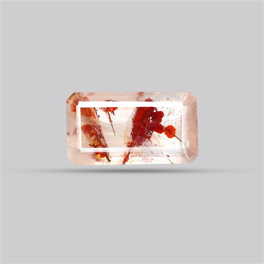 Rare Iron Stained Quartz Faceted Fine Gemstone