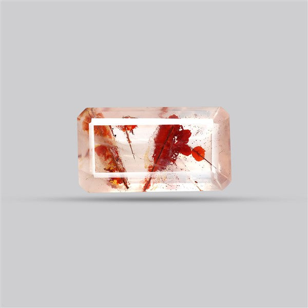 Rare Iron Stained Quartz Faceted Fine Gemstone