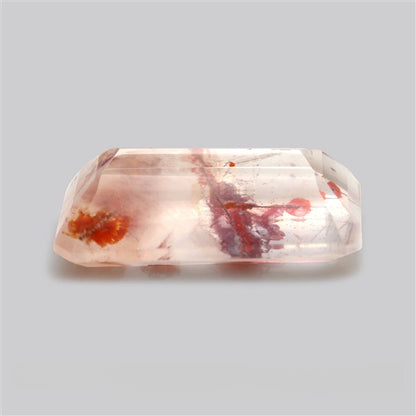 Rare Iron Stained Quartz Faceted Fine Gemstone