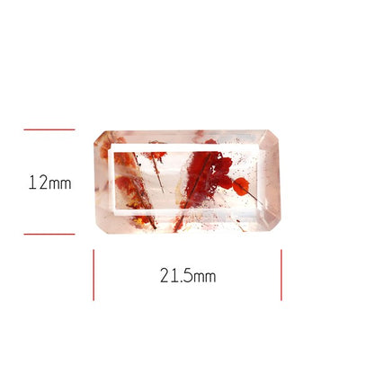 Rare Iron Stained Quartz Faceted Fine Gemstone