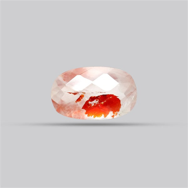 Rare Iron Stained Quartz Faceted Fine Gemstone