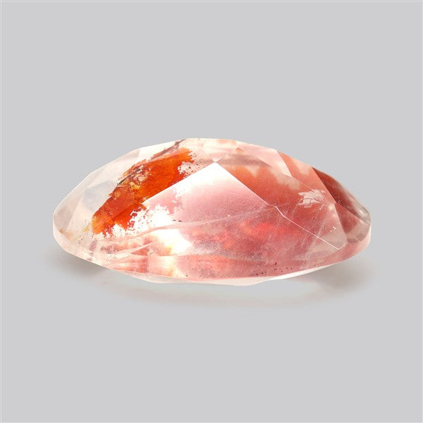 Rare Iron Stained Quartz Faceted Fine Gemstone