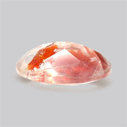 Rare Iron Stained Quartz Faceted Fine Gemstone