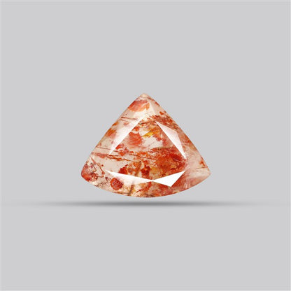 Rare Iron Stained Quartz Faceted Fine Gemstone