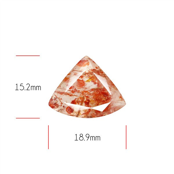 Rare Iron Stained Quartz Faceted Fine Gemstone