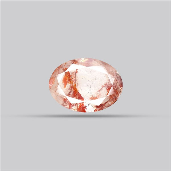 Rare Iron Stained Quartz Faceted Fine Gemstone