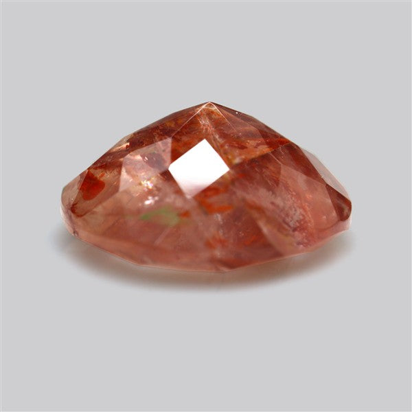 Rare Iron Stained Quartz Faceted Fine Gemstone