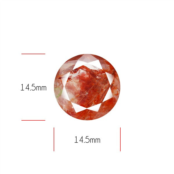 Rare Iron Stained Quartz Faceted Fine Gemstone