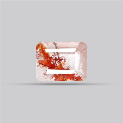 Rare Iron Stained Quartz Faceted Fine Gemstone