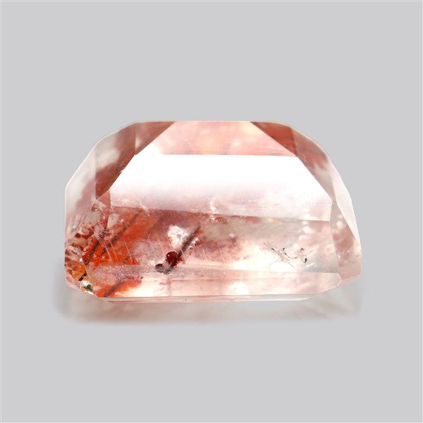 Rare Iron Stained Quartz Faceted Fine Gemstone
