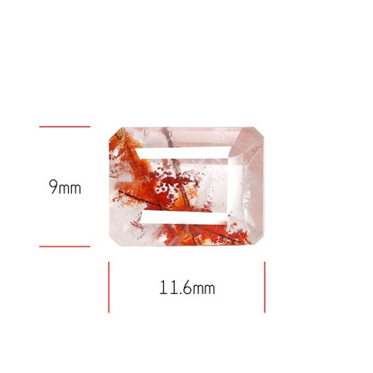 Rare Iron Stained Quartz Faceted Fine Gemstone