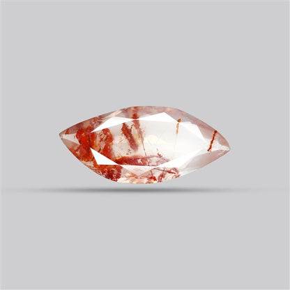 Rare Iron Stained Quartz Faceted Fine Gemstone