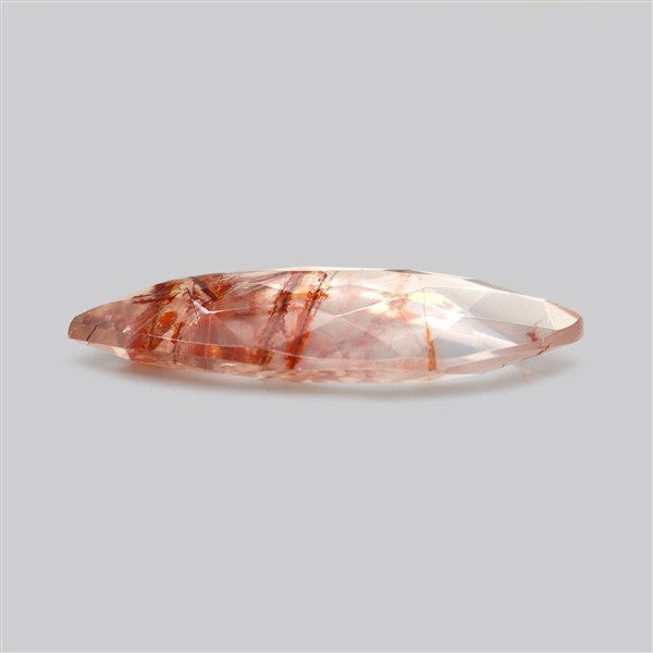 Rare Iron Stained Quartz Faceted Fine Gemstone