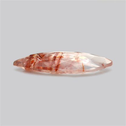 Rare Iron Stained Quartz Faceted Fine Gemstone