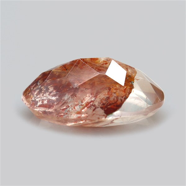 Rare Iron Stained Quartz Faceted Fine Gemstone