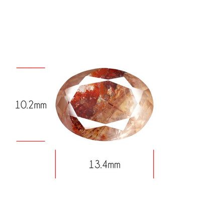 Rare Iron Stained Quartz Faceted Fine Gemstone