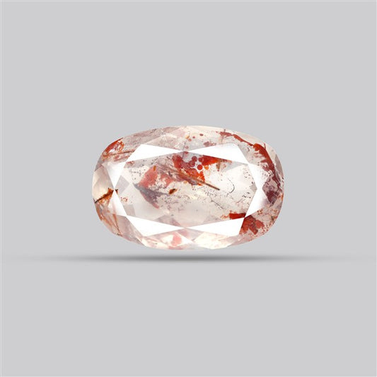 Rare Iron Stained Quartz Faceted Fine Gemstone