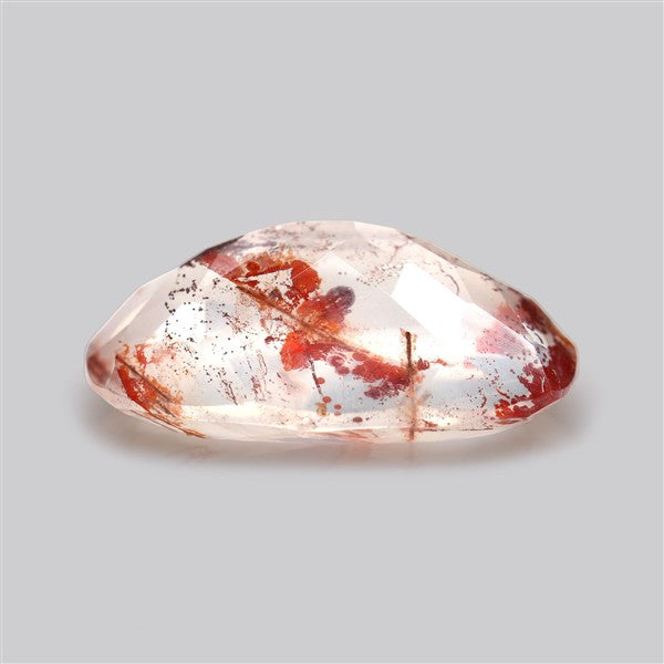 Rare Iron Stained Quartz Faceted Fine Gemstone