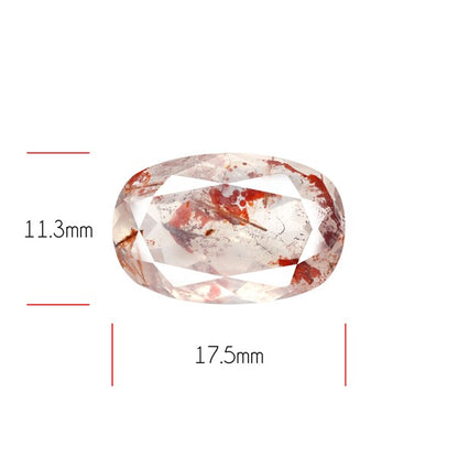 Rare Iron Stained Quartz Faceted Fine Gemstone