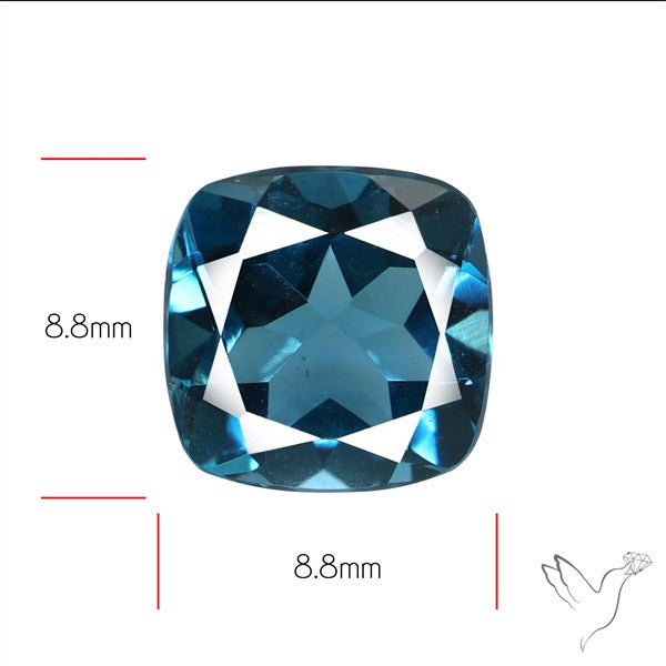 AAA London Blue Topaz Faceted Fine Gemstone