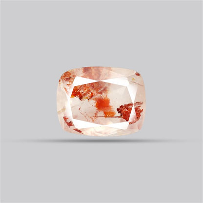 Rare Iron Stained Quartz Faceted Fine Gemstone