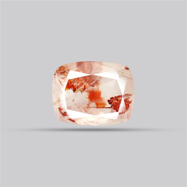Rare Iron Stained Quartz Faceted Fine Gemstone