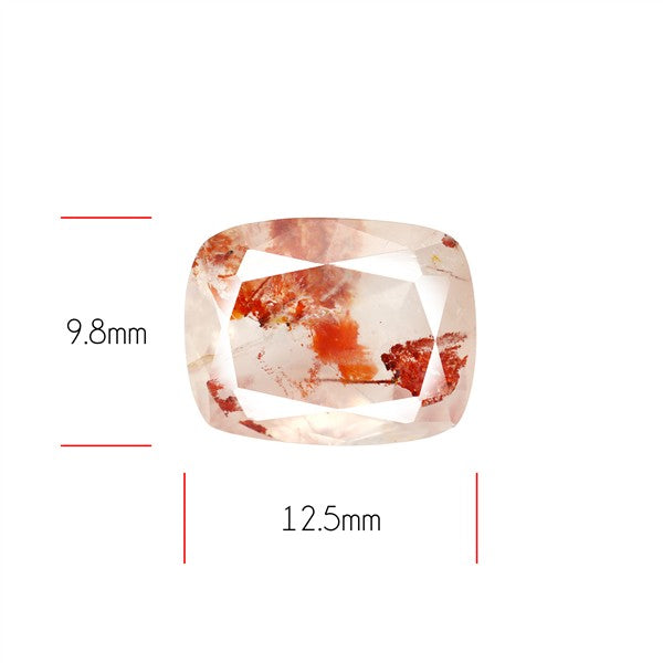 Rare Iron Stained Quartz Faceted Fine Gemstone