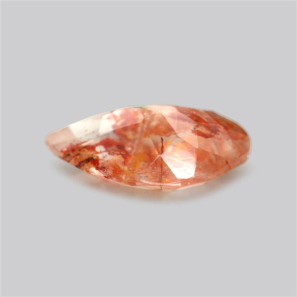 Rare Iron Stained Quartz Faceted Fine Gemstone