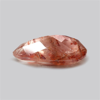 Rare Iron Stained Quartz Faceted Fine Gemstone